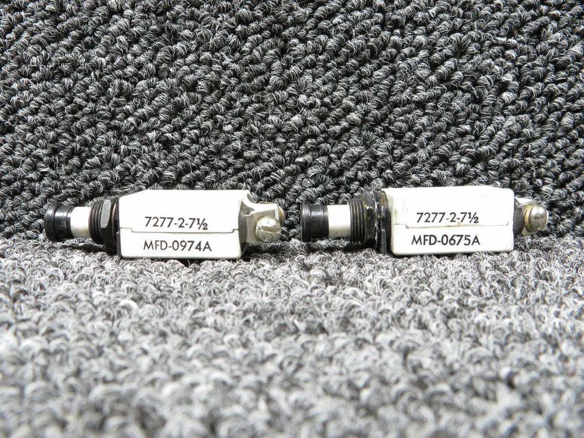 Klixon 7277-2-7-1-2 Klixon 7.5 Push Breaker Set of 2