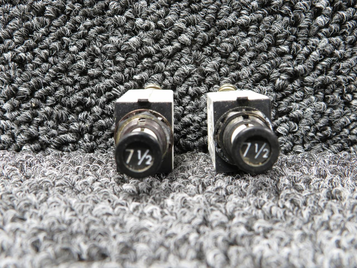 Klixon 7277-2-7-1-2 Klixon 7.5 Push Breaker Set of 2
