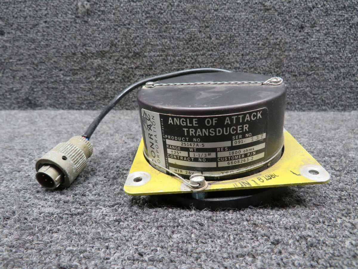 Conrac 25147A-5 (Alt: 6608263-2) Conrac Angle of Attack Transducer (Core) (Volts: 28)