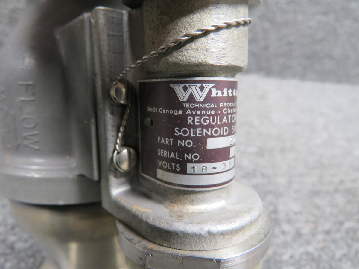 Whittaker 223355, 222129 Whittaker Air Solenoid Shut-Off Regulator Assembly (18-35V)