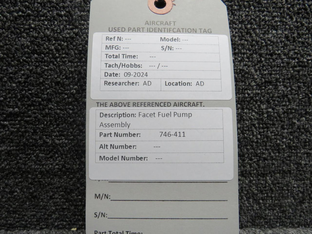 Facet 746-411 Facet Fuel Pump Assembly