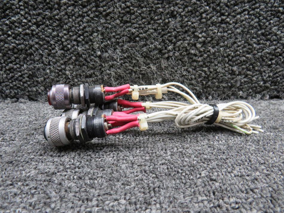 801-1030-0332-504 (Alt: MS25041-3) Dialco Push to Test Switches (Set of 4)