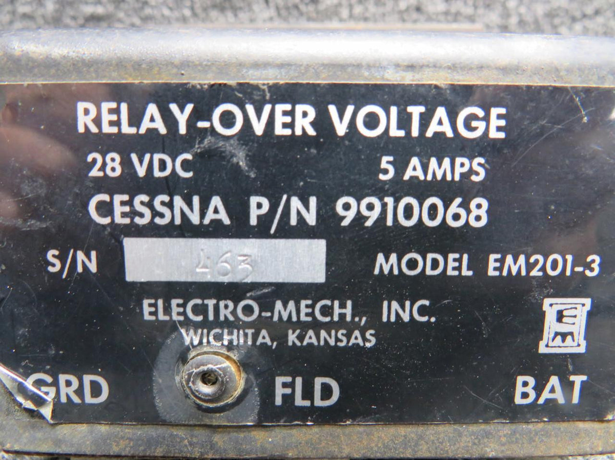 Electro-Mech 9910068 Electro-Mech EM201-3 Overvoltage Relay (Volts: 28, Amps: 5)