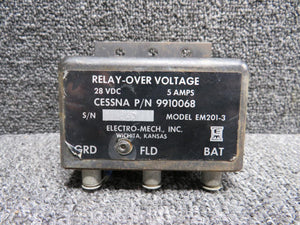 9910068 Electro-Mech EM201-3 Overvoltage Relay (Volts: 28, Amps: 5)