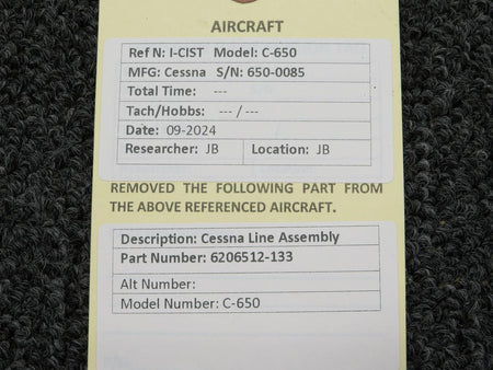 Cessna Aircraft Parts 6206512-133 Cessna Citation 650 Line Assembly