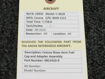 Shaw Aero 0823410-9 Cessna Shaw Aero Fuel Cap and Adapter Assembly