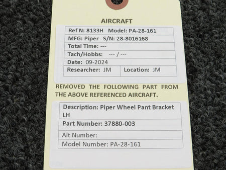Piper Aircraft Parts 37880-003 Piper PA-28-161 Wheel Pant Bracket LH