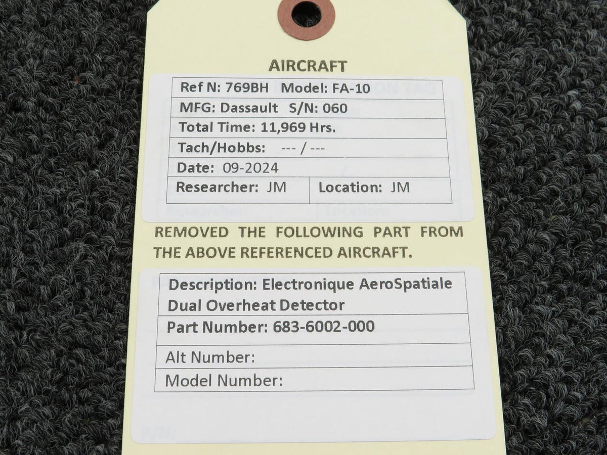 Electronique AeroSpatiale 683-6002-000 Electronique AeroSpatiale Dual Overheat Detector