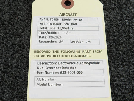 Electronique AeroSpatiale 683-6002-000 Electronique AeroSpatiale Dual Overheat Detector