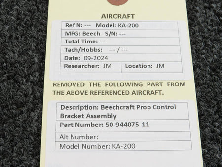 Beechcraft Parts 50-944075-11 Beechcraft KA-200 Prop Control Bracket Assembly