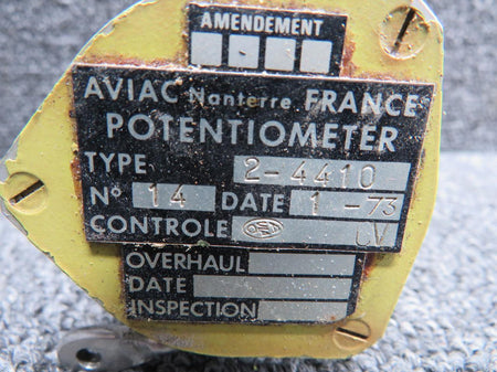 Aviac 2-4410 Aviac Potentiometer Assembly