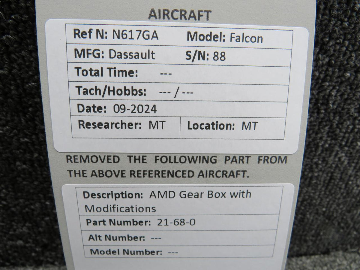 AMD 21-68-0 AMD Gear Box with Modifications