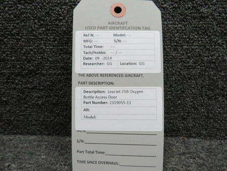 Learjet 2319055-11 LearJet 25B Oxygen Bottle Access Door