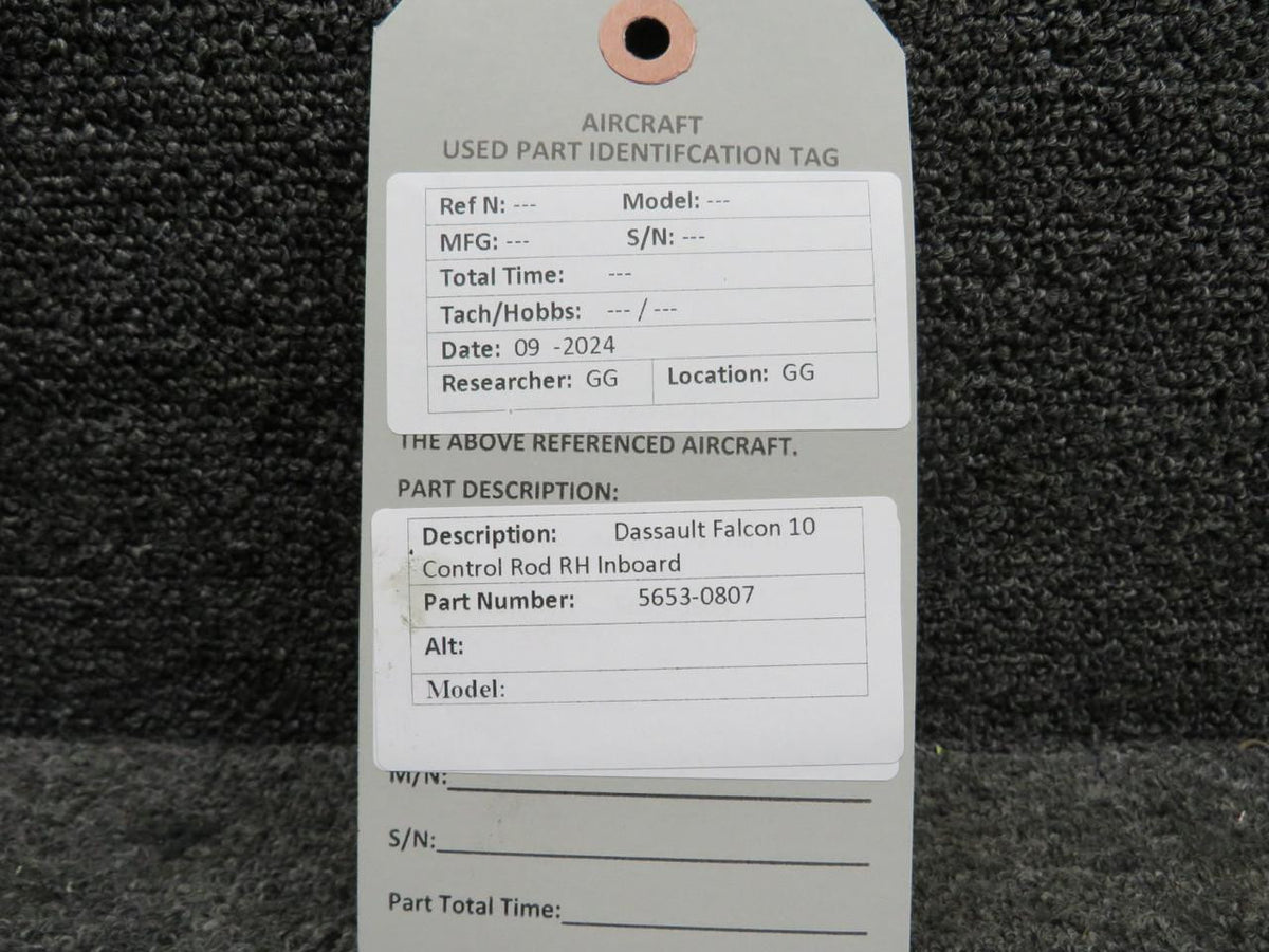 Dassault Falcon 5653-0807 Dassault Falcon 10 Control Rod Inboard RH