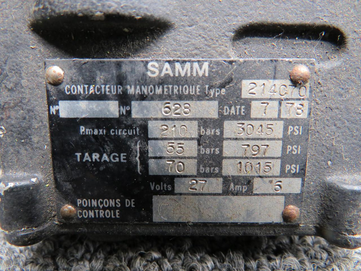SAMM 214C70 SAMM Contactor (Volts: 27, Amps: 6)