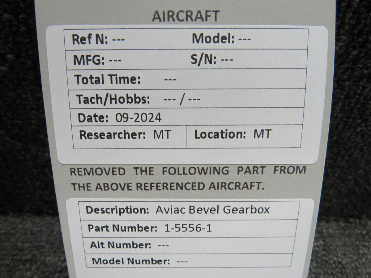 Aviac 1-5556-1 Aviac Bevel Gearbox