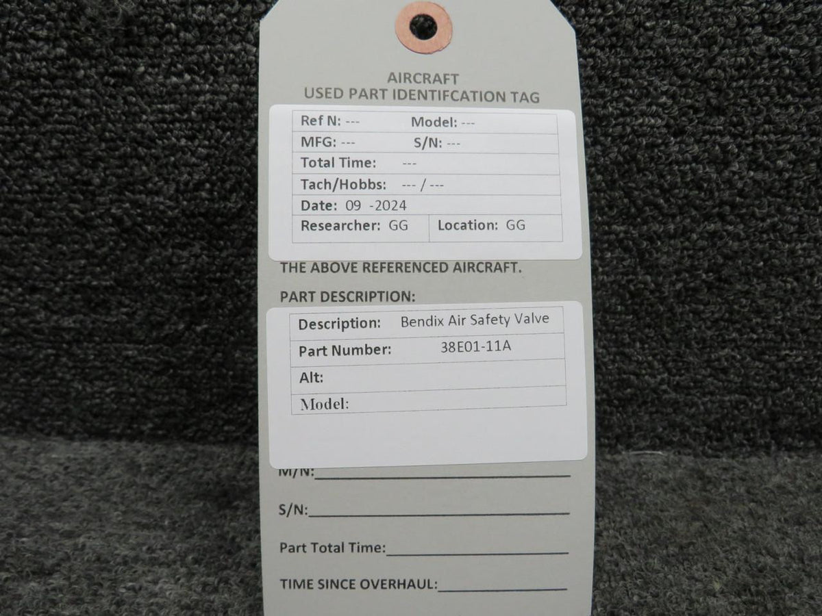 Bendix Airplane Parts & Equipment 38E01-11A Bendix Air Safety Valve