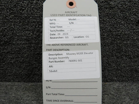 Mooney Aircraft Parts & Accessories 740091-501 Mooney M20E Elevator Bungee Assembly