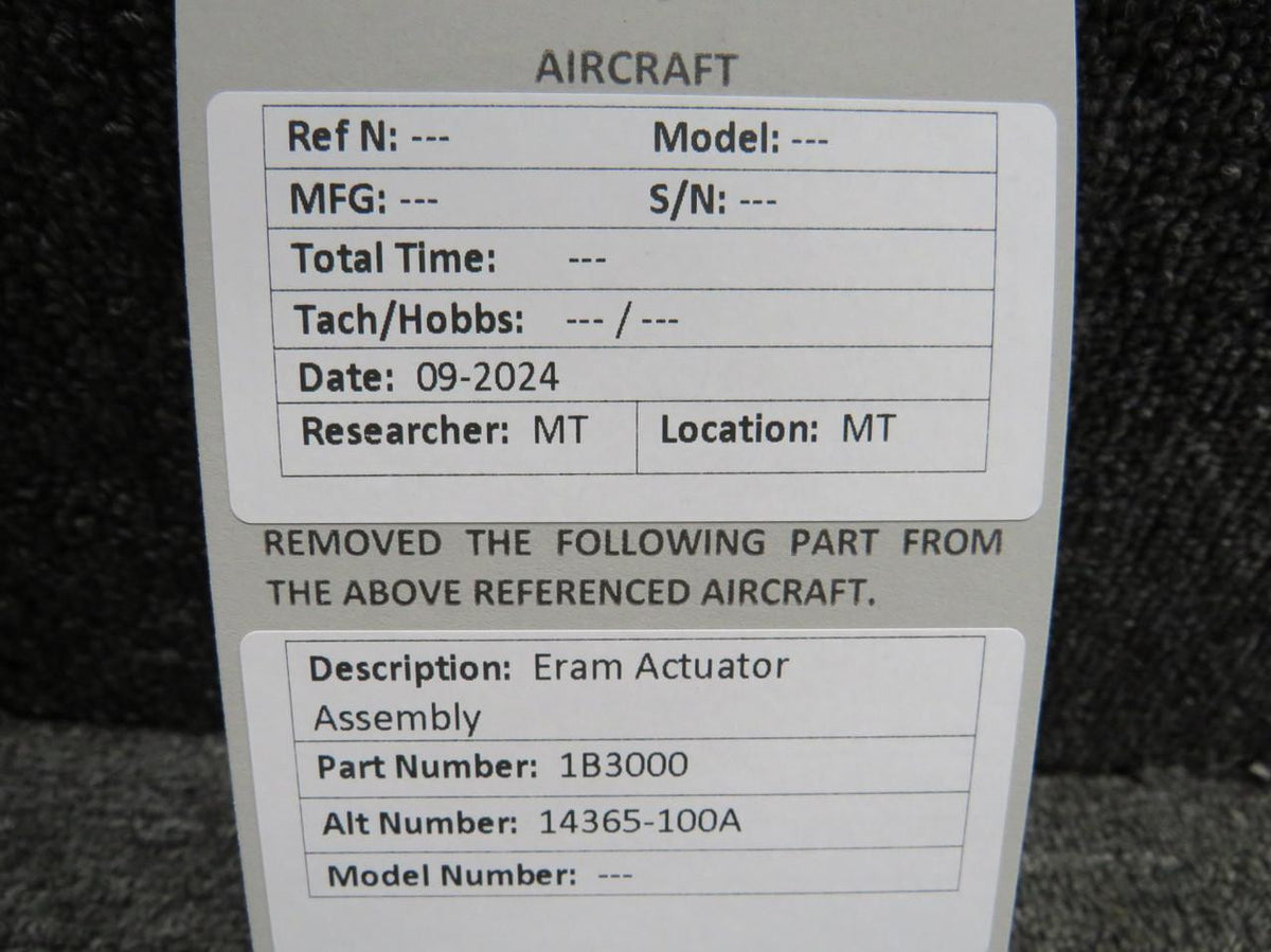 Eram 1B3000 (Alt: 14365-100A) Eram Actuator Assembly