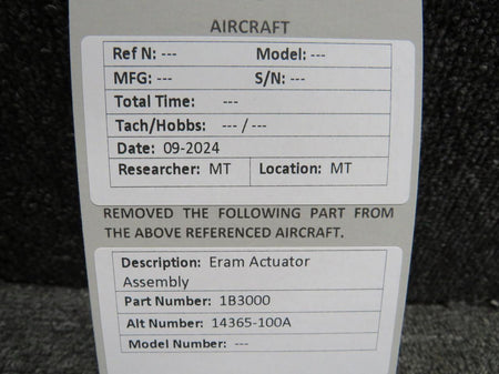 Eram 1B3000 (Alt: 14365-100A) Eram Actuator Assembly