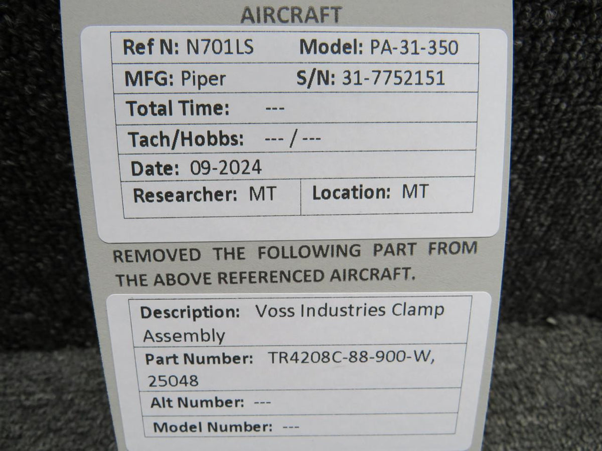 Voss Industries TR4208C-88-900-W, 25048 Voss Industries Clamp Assembly