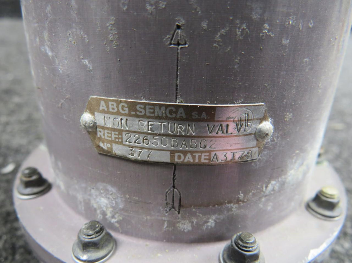 Semca 22650BAB02 (Alt: MY20721-92) Semca Non-Return Valve and Hot Air Hose Assembly