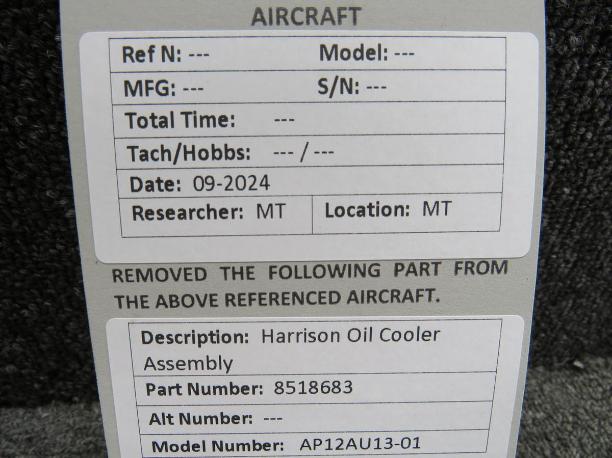 Harrison 8518683 Harrison AP12AU13-01 Oil Cooler Assembly