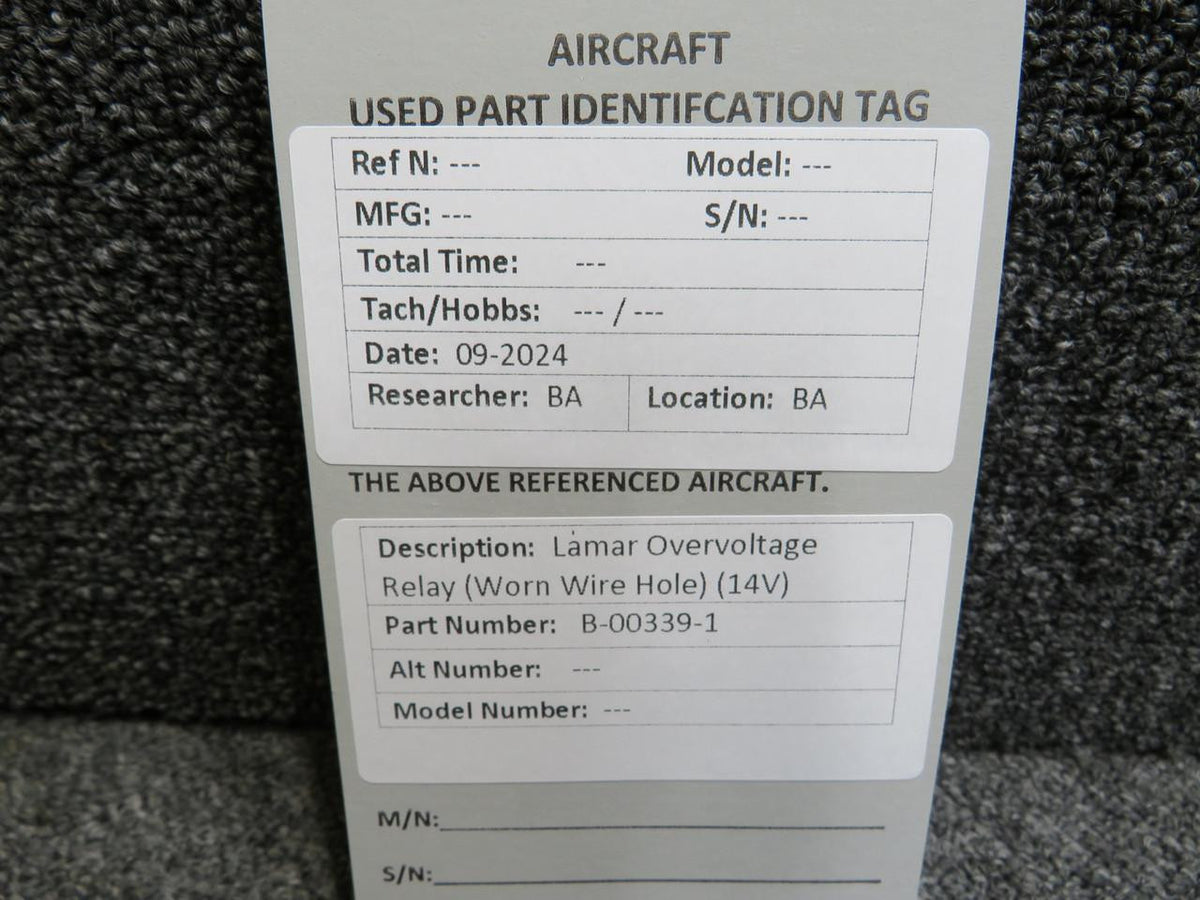 lamar B-00339-1 Lamar Overvoltage Relay (Worn Wire Hole) (14V)