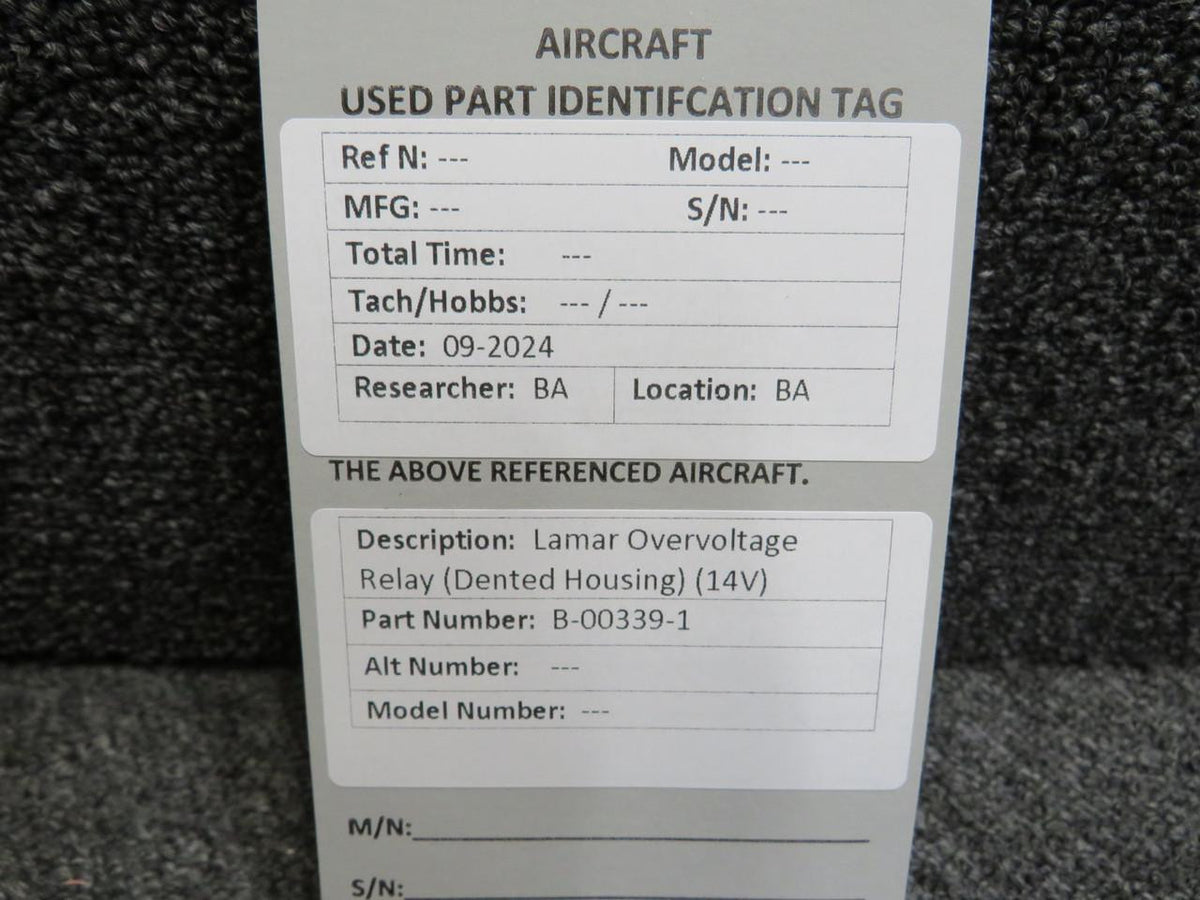 lamar B-00339-1 Lamar Overvoltage Relay (Dented Housing) (14V)
