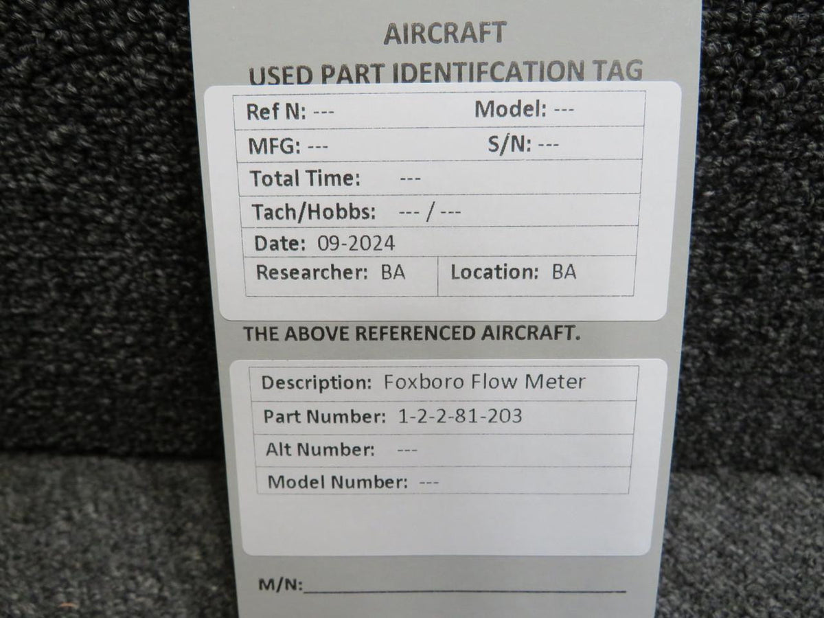 1-2-2-81-203 Foxboro Flow Meter