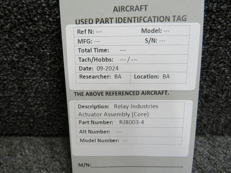 Relay Industries RJ8003-4 Relay Industries Actuator Assembly (Core)