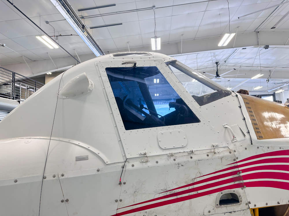 Ayres Thrush cockpit canopy and windows