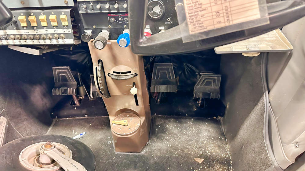 Cessna 182F lower controls and pedals | BAS Aircraft Salvage